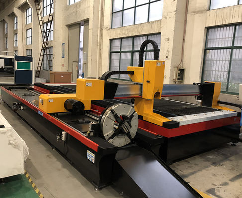 3000 واط الكربون الصلب آلة القطع بالليزر 220 مم CNC أنبوب اللكم آلة 120m / دقيقة