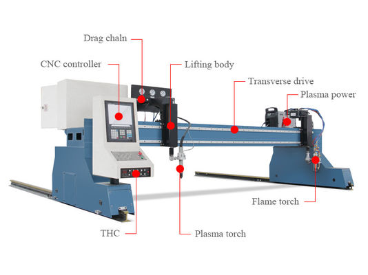 440V CNC آلة قطع البلازما 3000X10000mm ، Airgas Plasma Cutter